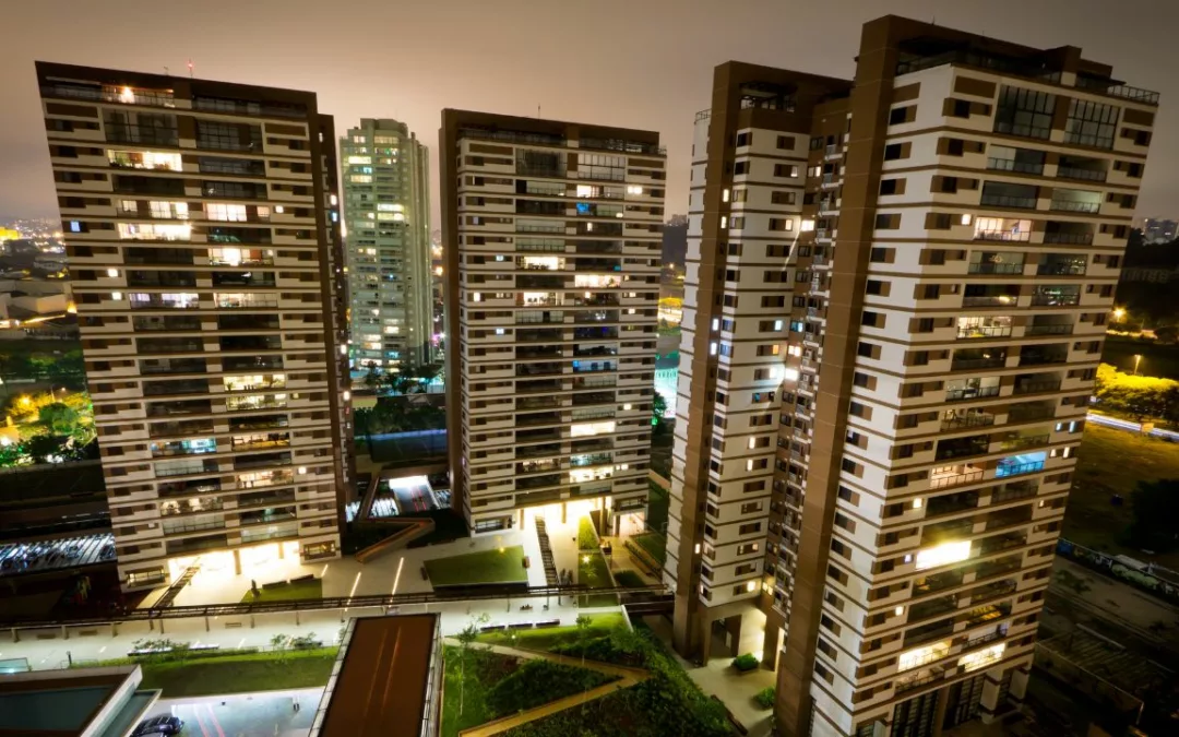 A set of high-rise apartment blocks
